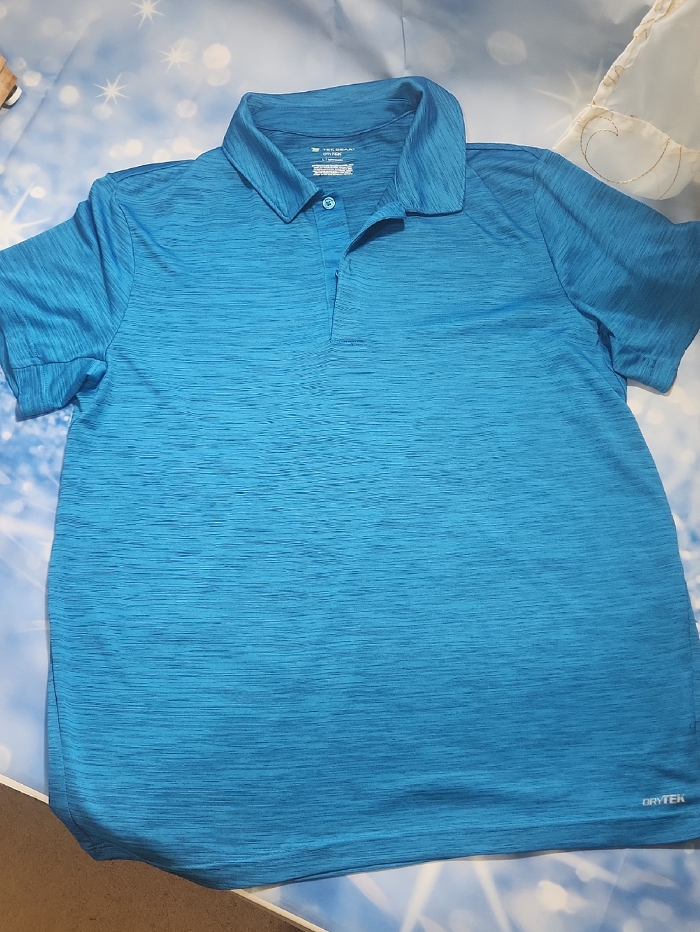 tek gear Men's Bright Blue Heather Polo